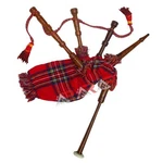New Mini Toy Baby Sheesham Wood Bagpipe Royal Stewart Cover W/instruction Sheet. Fixed Price $29.99.