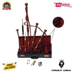 Red Irish Tartan Great Scottish Highland Bagpipe Silver Mount Rosewood. Fixed Price $180.99.