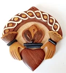 Irish Claddagh Wooden Wall Plaque Celtic Carvings By Islandcraft 6"X6". Fixed Price $28.00.