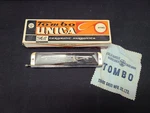 Tombo Gakki Unica No. 1244 Harmonica, Tone Full Chromatic Original Box. Fixed Price $58.00.
