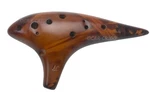 Premium Fine-crafted Ceramic 12-HOLE Alto Ocarina Flute With Carrying Pouch. Fixed Price $22.00.