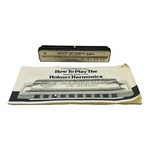 Hohner Echo 2409 Germany 32 Holes & How To Play Marine Band Harmonica. Fixed Price $29.00.