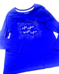 Girls Top Shirt Size 6/6X Dazzling Blue Long Sleeve Children Kids Stars. Fixed Price $6.30.