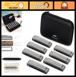 7-PIECE Harmonica Set In D F G Bb 10 Holes 20 Tones, Blues Harp With. Fixed Price $87.99.