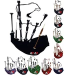 Great Highland Sheesham Wood Bagpipe Full Silver Velvet Cord Soft Case Tutor. Fixed Price $94.99.