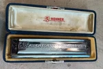 "the Chromonica" Model 280/64 "c" By M. Hohner & Beautiful Red Storage Box. Fixed Price $59.99.