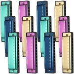 Lukmaa 12 Pcs Set 10 Hole Tones Titanium Color Harmonica.... Fixed Price $76.14.