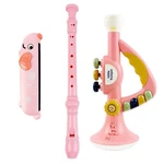Toddler Musical Instruments Toy Trumpet, Harmonica, Recorder Small, Pink. Fixed Price $40.74.