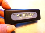 Bj Blues Cased Used 4 Inch Long Harmonica... 10 Hole Plays Bb. Fixed Price $24.37.