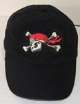 Pirate Crossbones Hat/cap- Key West- Black- Kids Or Small Adults. Fixed Price $8.88.