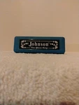 Johnson BK-520-F Blues King Harmonica, Key Of With Case And Polishing Cloth. Fixed Price $8.99.