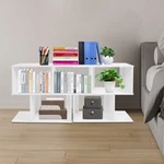 2 Tier Z Shaped Open Bookcases Freestanding Display Bookshelf Storage Cabinet. Fixed Price $58.25.