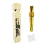2PCS-WOODEN Train Whistle And Gold Kazoo For Music Instrument Gifts Musi.... Fixed Price $13.20.