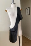 Sarah Pacini Black Leather Holster Bag Zippered Compartment W30CM 32CM As New. Fixed Price $352.01.