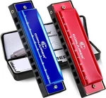 Diatonic Harmonica Key Of 10 Hole Blues Harp Mouth Organ & Red. Fixed Price $7.83.