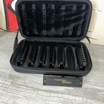 Hohner Piedmont Blues 7 Piece Harmonica Set Black Gold With. Fixed Price $25.00.