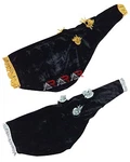 Aar Scottish Bagpipe Cover Black Velvet Silver/gold Fringe Highland 30" X 12". Fixed Price $155.99.