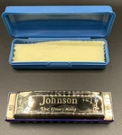 Johnson BK-520-C Blues King Harmonica, Key Of Single Harp With Case. Fixed Price $10.87.