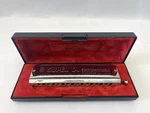 Hohner Super 64 Chromonica Harmonica 16 Hole 7582 Silver Tone W/case -germany. Fixed Price $150.00.