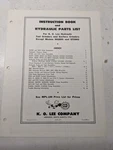 Lee Instruction Book Hydraulic Parts List Tool Grinders Surface 1974 Manual. Fixed Price $73.38.