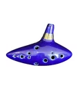 Legend Of Zelda Ocarina Blue Ceramic 12 Hole Triforce Replica Instrument Key. Fixed Price $24.99.