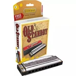 Hohner Old Standby Diatonic 10-HOLE Harmonica In Chrome With Case Key Of G. Fixed Price $14.95.