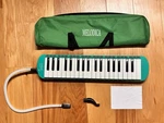 Glarry Melodica Instrument With Carrying Bag And Mouthpiece, 37 Keys, Teal Green. Fixed Price $9.99.