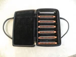 Pyle Harmonica Kit In Good Used Condition W Case, Metal Covered 10 Hole 7 Piece. Fixed Price $68.00.
