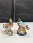 Hand Painted Ceramic Duck Figurines Multicolor Wildlife Decor Pair 6 Inch Medium. Fixed Price $19.00.