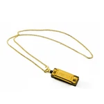 Hohner 37-C Gold Plated Mini Harmonica Necklace With Chain, Key Of Major. Fixed Price $11.99.