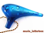 Tng -translucent Blue 12 Holes Alto Ocarina Flute & Bag-made Taiwan. Fixed Price $17.99.