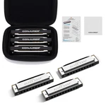 3 Keys Diatonic Harmonica Set 10 Hole Blues Harp Mouth Organ With Gift. Fixed Price $10.26.