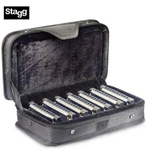 Stagg 7-PIECE Blues Diatonic Harmonica With Padded Case BJH-B20 SET1. Fixed Price $98.95.