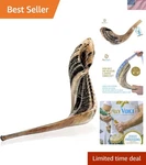 Kosher Ram Shofar Horn From Israel 16"-18" Traditional Half Polished, Holy La.... Fixed Price $63.99.