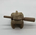 Earth Treasures Percussion Frog Drum Musical Wooden Instrument W/ Storage Box. Fixed Price $13.00.