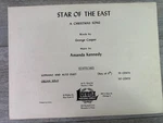 Star Of The East Sheet Music Christmas Song Lorenz 1950 Organ Solo. Fixed Price $11.80.