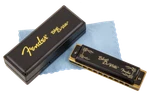 Fender Blues Deville Harmonica, Key Of F, With Carrying Case, Mpn 0990702005. Fixed Price $42.99.