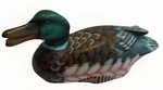 Vtg Hand Paint/ Carved Wood Duck Bird Decoy Glass Eye Folk Art Rustic Open Mouth. Fixed Price $48.99.