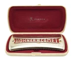 Hohner Comet Harmonica 3427 Curved Tremelo Two Sided C/g Key With Case Germany. Fixed Price $69.00.