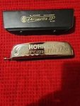 "chrometta 12" "c" Chromatic Harmonica By M. Hohner & Original Black Vinyl Case. Fixed Price $65.00.