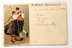 Postcard 1905, M. Hohner Harmonicas, Illustration Is Dancing Gypsies, By F Reils. Fixed Price $18.00.