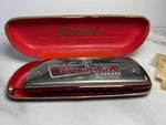 M. Hohner Chrometta 10 Harmonica Key Made In Germany With Case. Fixed Price $35.00.