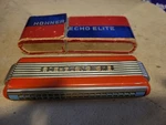 Vintage Hohner Echo Elite Harmonica Germany With Box. Fixed Price $70.00.