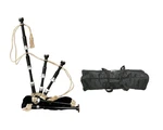 Full Size Bagpipes Set W/ Black Cover & Rexine + Nylon. Fixed Price $249.99.