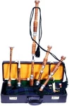 Scottish Bagpipe Natural Finish Black Watch Tartan Silver Plain Mounts With Box. Fixed Price $181.88.