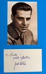 Jack Larue (american Film / Stage Actor) Boldly Hand Signed Card With Photograph. Fixed Price $7.99.