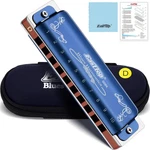 Easttop Diatonic Harmonica In Key Of With Blue Case - 10 Holes, 20 Tones. Fixed Price $45.13.