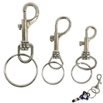 3PC Heavy Duty Swivel Eye Bolt Snap Hook Set Round Silver Key Chain Pet Leash. Fixed Price $7.04.