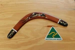 Australian Made Hand Crafted+painted 14"-34CM Throwing Boomerang (kangaroo) Gift. Fixed Price $14.46.