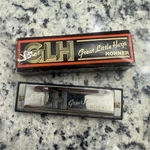 Hohner Glh Diatonic Harmonica Key Of Metal Body Numbered Holes W/ Case & Sheet. Fixed Price $50.00.